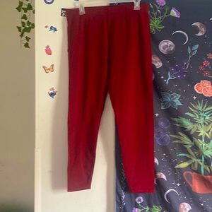 women’s red leggings, great condition, never worn